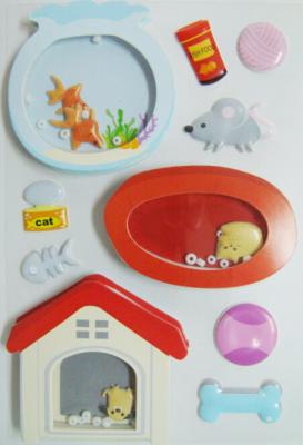 China Eco Friendly Shaker Wall Vintage Toy Stickers Lovely Pet Customized Designs for sale