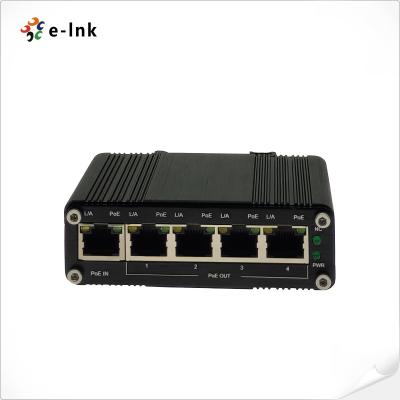 China Industrial Outdoor 4 port Industrial POE Extender PoE Repeater 100 meter for sale