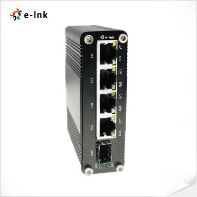 China Industrial Gigabit Ethernet Switch 4Port 10/100/1000T 1Port 100/1000X SFP Ethernet Switch for sale
