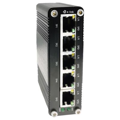 China Mini Industrial 5 Port 10/100TX Compact Ethernet Switch DIN Rail / Wall Mount Installation for sale