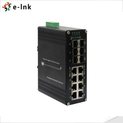 China Industrial Hardened Ethernet Switch 8 Port 10 100 1000T + 4 Port 1G SFP + 2 Port 10G SFP+ for sale