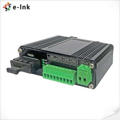 China Industrial Serial RS232/RS485/RS422 Fiber Optic Modem DC12 - 48V Power Supply for sale