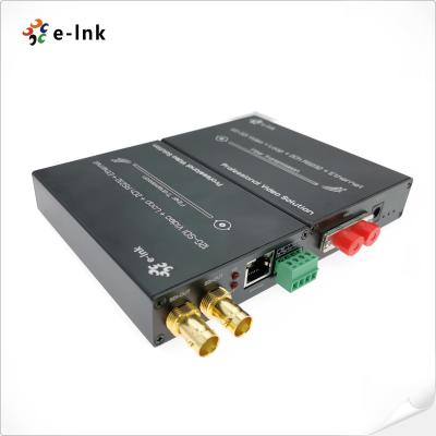 China 12G SDI Video Fiber Converter With 2Ch Backward RS485 1Ch 10/100/1000M Ethernet for sale