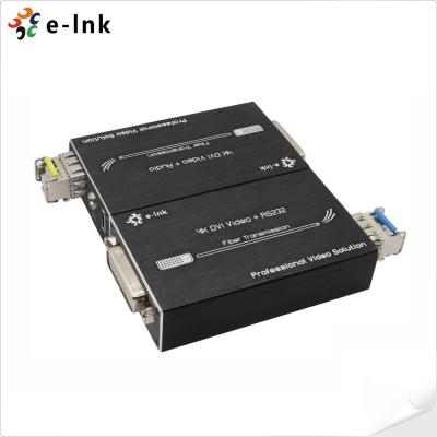 China Mini 4K DVI Fiber Extender DVI 1.0 HDCP1.2 Support With Stereo Audio for sale