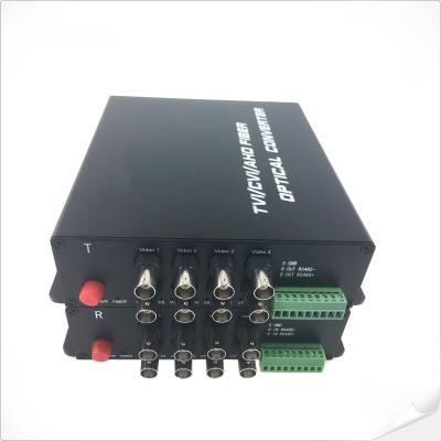 China 8Ch fiber video media converter PTZ Data RS485 RS232  RS422 Optional for sale