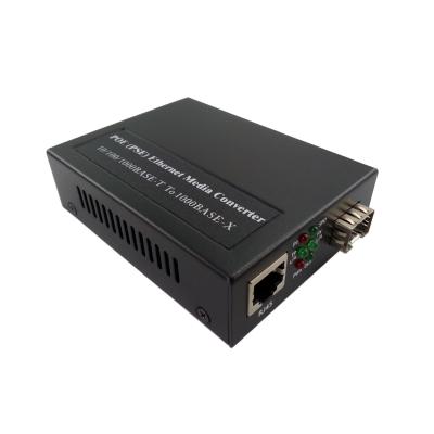 China Fast Ethernet 10Mbps 100Mbps PoE PSE Fiber Media Converter All In One for sale