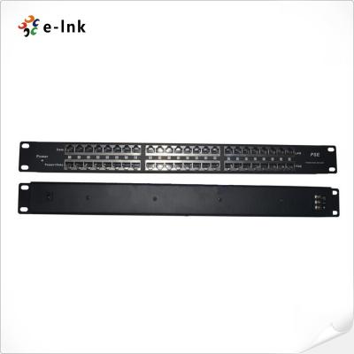 China 1U Rack Mount Passive PoE Injector, 24-Port, 12-57Vdc, 4.5/7.8 Power Couples, 10/100Mbps, CE/ROHS/FCC for sale