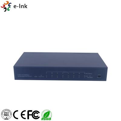 China 8 Ports 250M Industrial PoE Switch 100Mbps Down Link Ethernet Port for sale