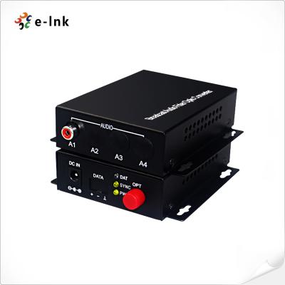 China 1Ch RCA audio over fiber Media converter No Loss DC12V 1A Input Power for sale