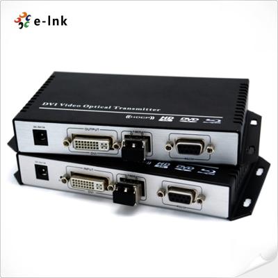 China Full Digital 10Gbps DVI Optical Fiber Transceiver No Compression for sale