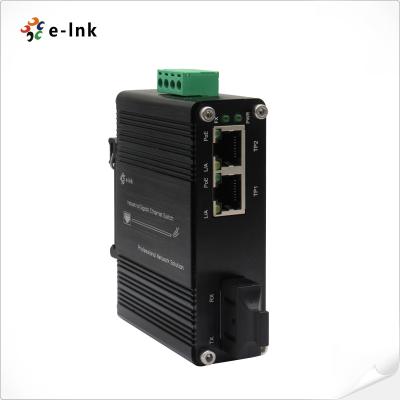 China fibra del solo modo 90W al puerto + a 2xPOE el 10/100/1000M del convertidor 1xSC de Ethernet en venta