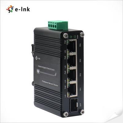 China IEEE 802.3at Din Rail Mounted Industrial POE Switch 4 Channel 12V-48V for sale