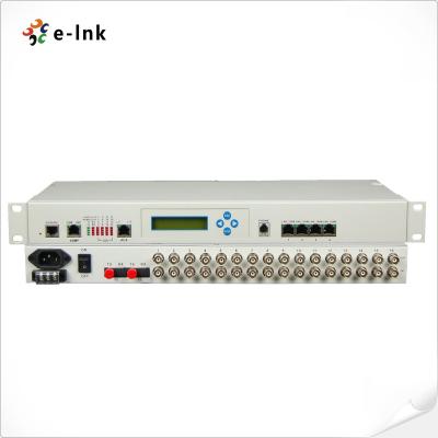 China Multiplexer 10M do SNMP do prolongamento 16E1 4FE LCD PDH da fibra de HDMI 100M Auto Adaptable à venda