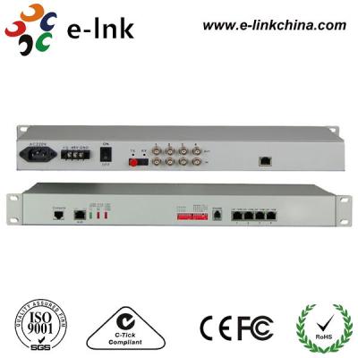 China 4E1 1FE EOW Console NMS HDMI Extender Over Fiber Polarity Free for sale