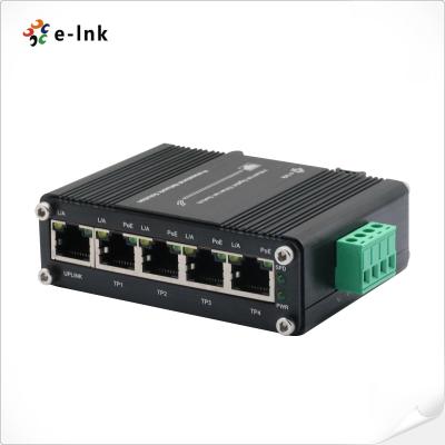 China PoE Switch 4 Port 10/100/1000BASE-T 802.3at To 1-Port Gigabit RJ45 Uplink Ethernet Switch for sale