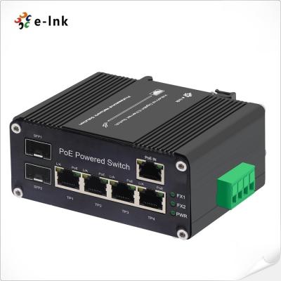China Din Rail 5 Port Industrial PoE Switch SFP Gigabit Ethernet Switch for sale
