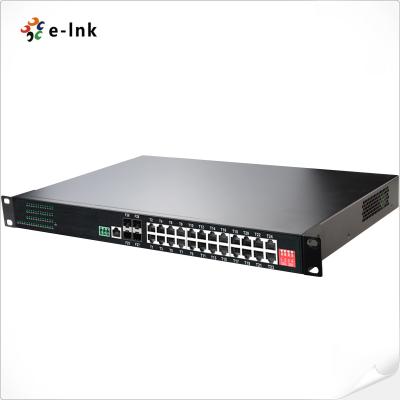 China Rackmount Managed Ethernet Switch 24-Port 10/100/1000T 802.3at PoE + 4-Port 1000X SFP for sale