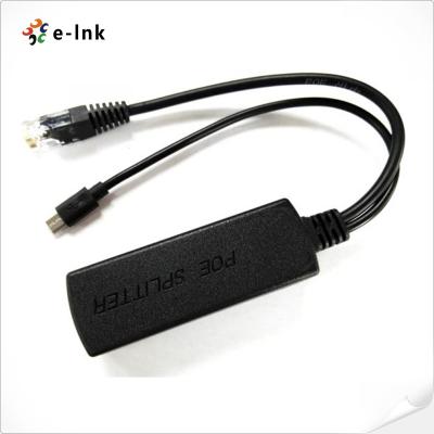 China Commerciële Gigabit 10/100/1000 Mbps PoE-splitter met micro-USB-poort 5V 2A Te koop