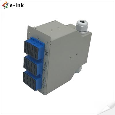 China Din Rail Mount Fiber Patch Panel 12 Ports Duplex SC Adapters for sale