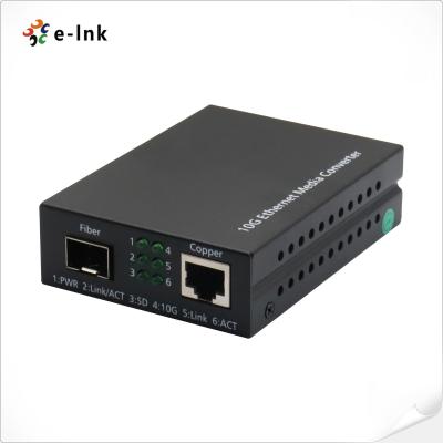 China Commercial 10G Fiber Media Converter 10G/5G/2.5G/1G/100M Copper To 10GBASE-X SFP+ for sale