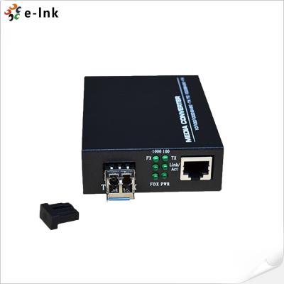 China 10/100/1000M Gigabit Ethernet Media Converter With External Power Supply for sale