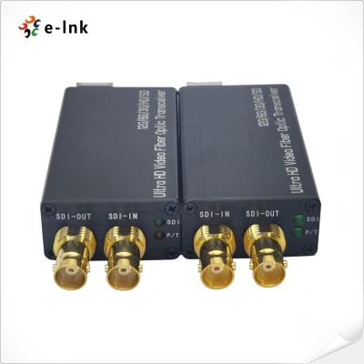 China BIDI 12G SDI Fiber Converter 1Ch Forward + 1Ch Backward 12G-SDI Video Single LC 20KM for sale