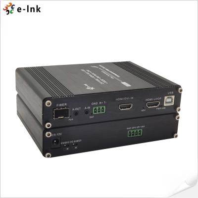 China 1080P HDMI KVM Fiber Extender With RS232 & Stereo Audio Single Mode 20KM for sale