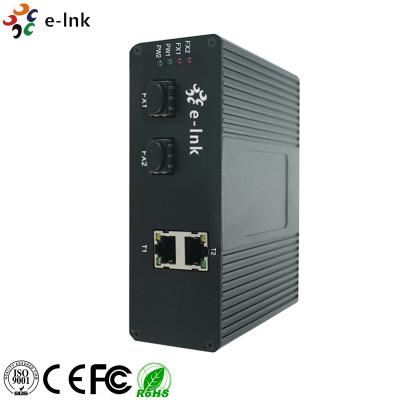 China Interruptor Ethernet SFP de 2 puertos industrial 10/100/1000BASE-T (2 puertos PoE+) + 1 puerto 1000BASE en venta
