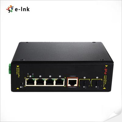 China Unmanaged Ethernet Switch 4 Port 10/100/1000T 60W High Power PoE To 2-port 1000X SFP for sale