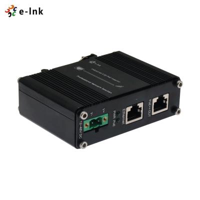 China 10/100/1000/2.5G 60W PoE Injector 802.3at Din Rail Outdoor Power Injector Adapter for sale