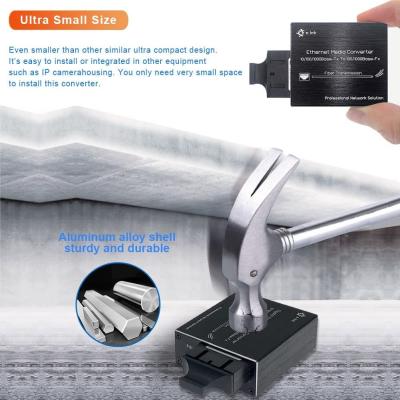 Chine Convertisseur multimédia Ethernet de type micro 10/100/1000Base-Tx à 100/1000Base-Fx à vendre
