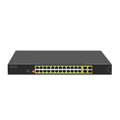 China Switch PoE L2+ rack mount gestito a 24 porte 10/100/1000T 802.3at + 4 porte SFP 1000X for sale