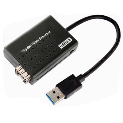 中国 シングルポートUSB3.0 - Gigabit SFP光ファイバーイーサネットメディアコンバーター 販売のため