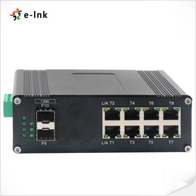 China Industrial L2+ 8-Port 10/100/1000T 802.3at PoE + 2-Port 1000X SFP Managed Ethernet Switch for sale