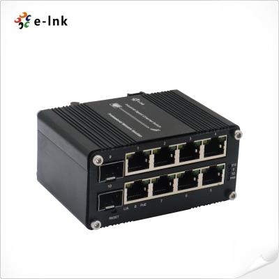 China Mini-industriel géré à 8 ports 10/100/1000T 802.3at PoE + 2 ports 100/1000X SFP Ethernet Switch for sale