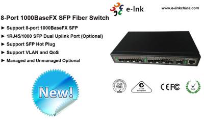 中国 8x100M SFPポート + 1x1000M SFPポート /TPポート (コンボ) アップリンクファイバースイッチ 販売のため