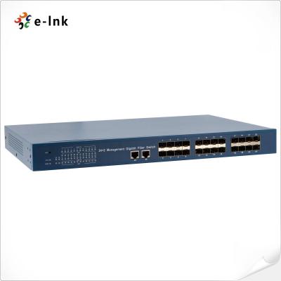 中国 24SFP + 2xRJ45 マネジメント ギガビットファイバースイッチ 販売のため