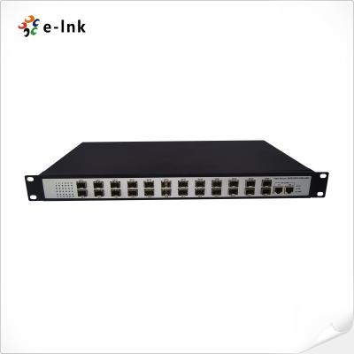 China Switch non gestito a 24 porte SFP 100Base-FX + 2 porte 10/100/1000-TX for sale