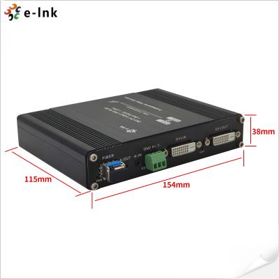 Chine 1Ch 1080P Bidi DVI + 1Ch Bidi RS232 + 1Ch Bidi Audio Stéréo + GPIO sur Extender Fibre à vendre