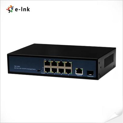 Chine Commutateur Ethernet 8 ports 10/100/1000T 802.3at PoE + 1 port Uplink + 1 port Gigabit SFP à vendre