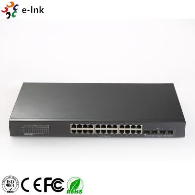 Chine Commutateur PoE géré 24 ports 10/100/1000Base-T + 4x1000Base-SFP à vendre