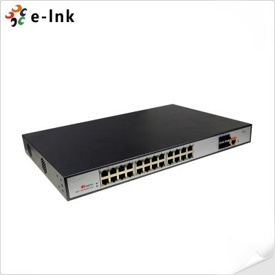中国 L3 マネージド PoE スイッチ: 24ポート 10/100/1000Base-T PoE+ 4x10G SFP+ ポート 販売のため