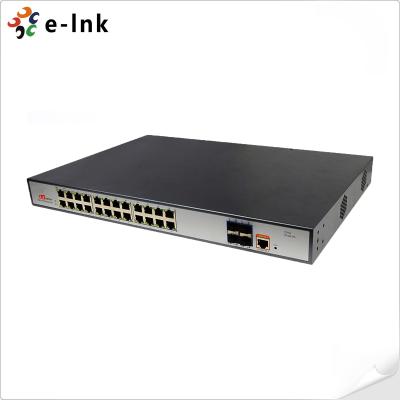 中国 L3 マネージド PoE スイッチ: 24ポート 10/100/1000Base-T PoE+ 4x10G SFP+ ポート 販売のため