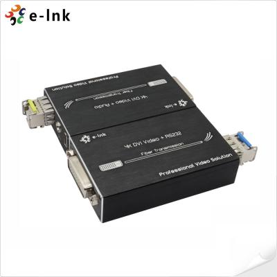 China Mini 4K DVI Fiber Optic Extender with Stereo Audio for sale