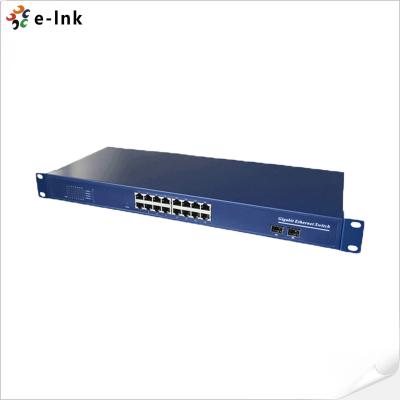 China Commutateur à 16 ports 10/100/1000M Gigabit avec 2 emplacements SFP for sale