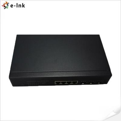 China 10/100/1000M Media Converter 4-TX + 3-FX ((SFP) Port Fiber Switch for sale