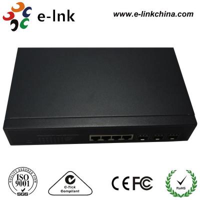 中国 10/100/1000M メディアコンバーター 4-TX + 3-FX(SFP) ポート光ファイバースイッチ 販売のため