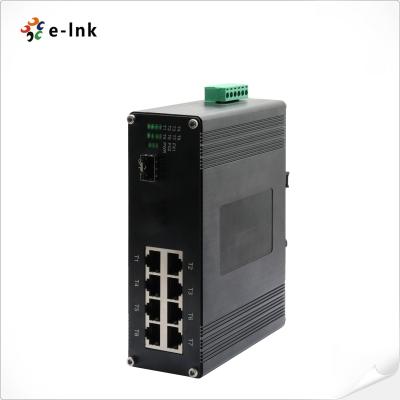 China Switch industriale 8 porte 10/100/1000T 802.3bt PoE + 1 porta Ethernet 100/1000Base-X for sale
