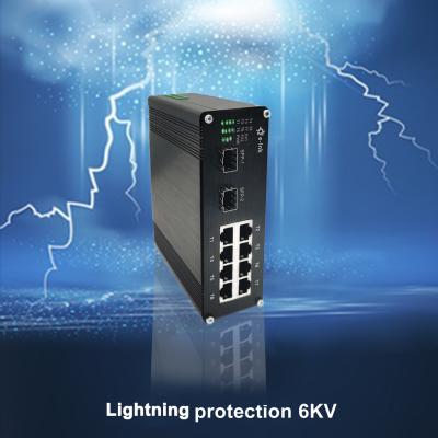 Chine Commutateur Ethernet industriel à 8 ports 10/100/1000T 802.3bt PoE + à 2 ports 100/1000BASE-X à vendre
