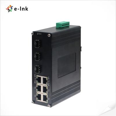 China Industrial 6-Port 10/100T 802.3af/at PoE + 3-Port 100BASE-FX Ethernet Switch for sale